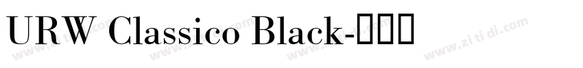 URW Classico Black字体转换